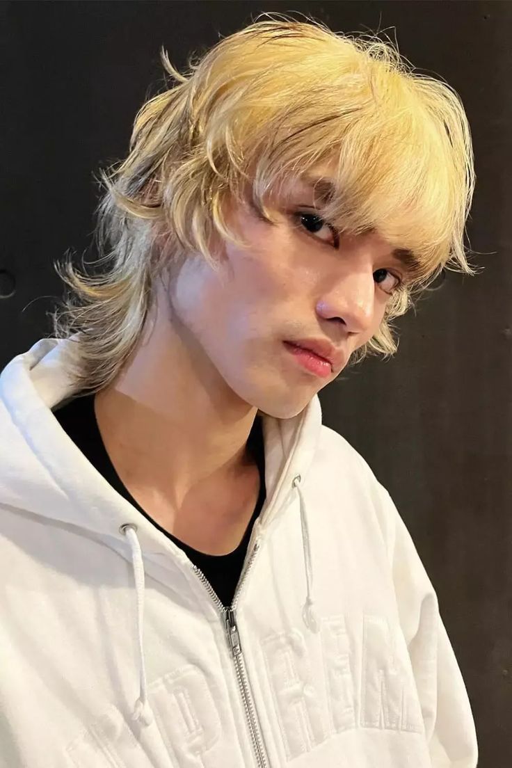 Bleached Wolf Cut Men