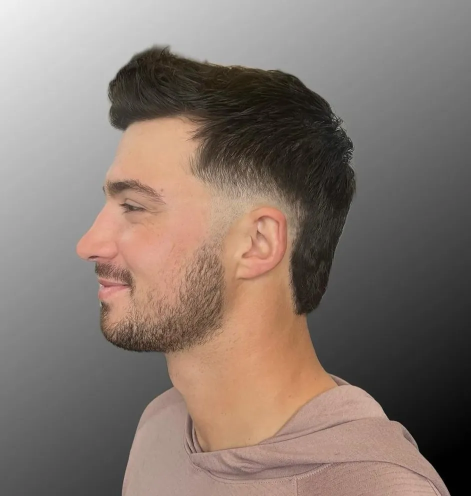 Burst Fade Mullet