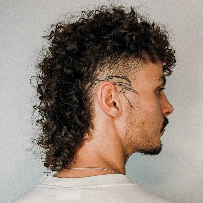  Curly Mohawk Mullet