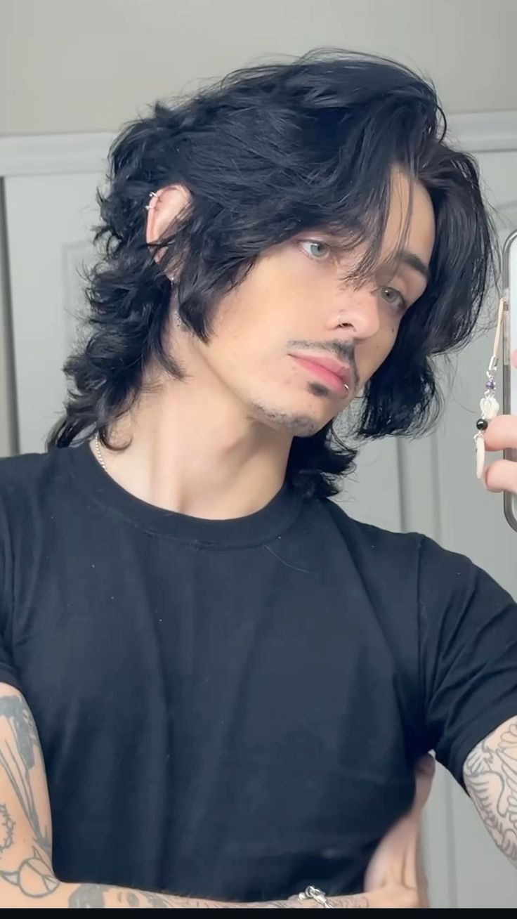 Layered Wolf Cut Men