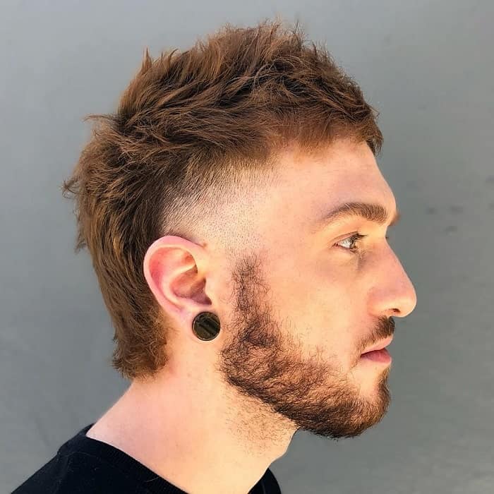 Short Mullet Fade haircut men