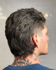 Vintage Mullet Fade haircut men
