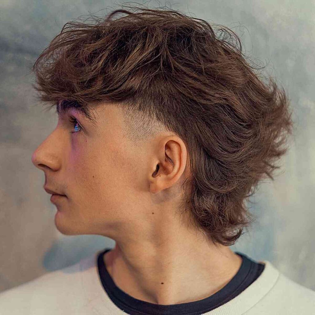 Wolf Cut with Fade Men