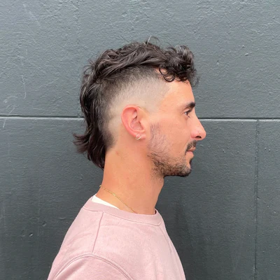 modern high fade mullet men