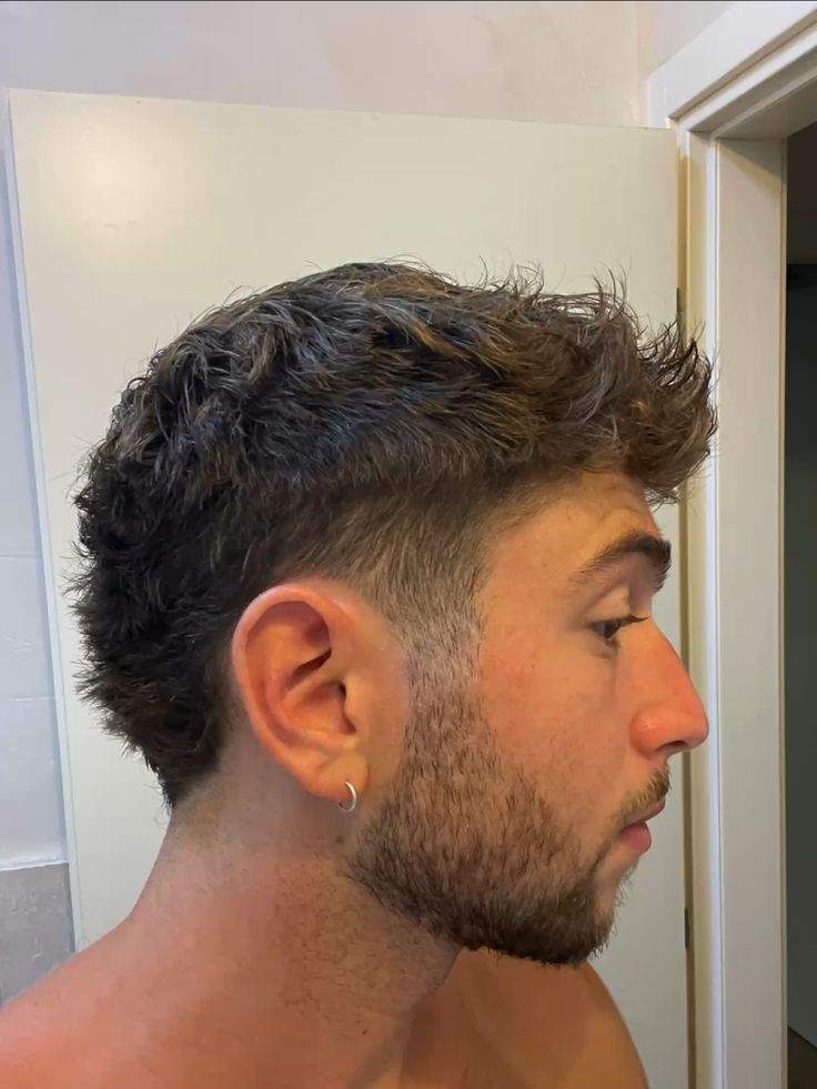 modern mullet fade short hair