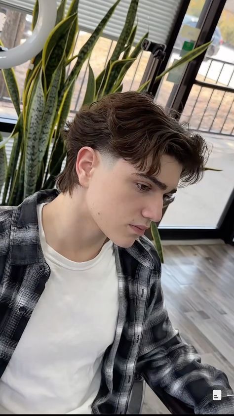 mullet fade hairstyle boys