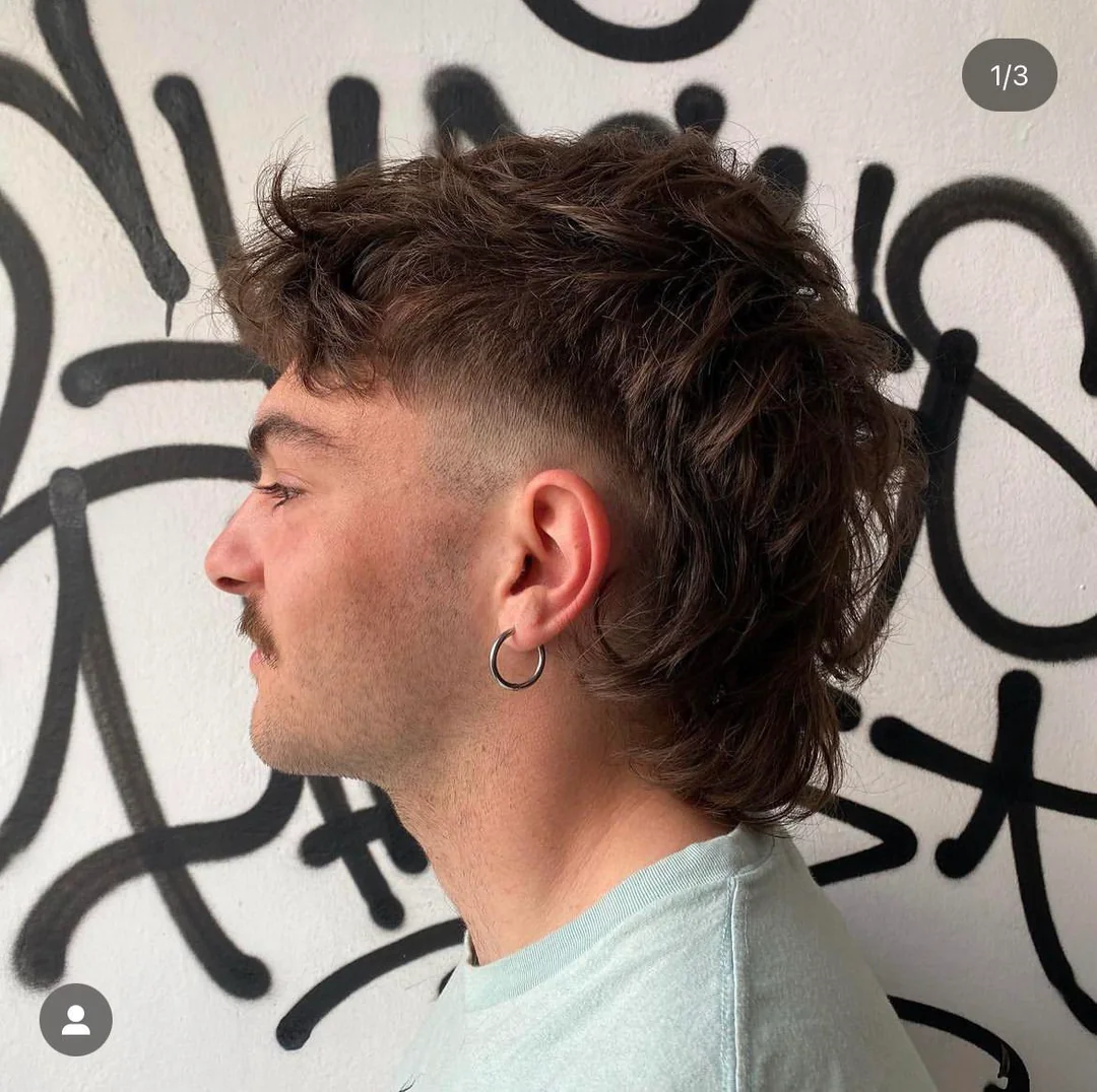 mullet fade men