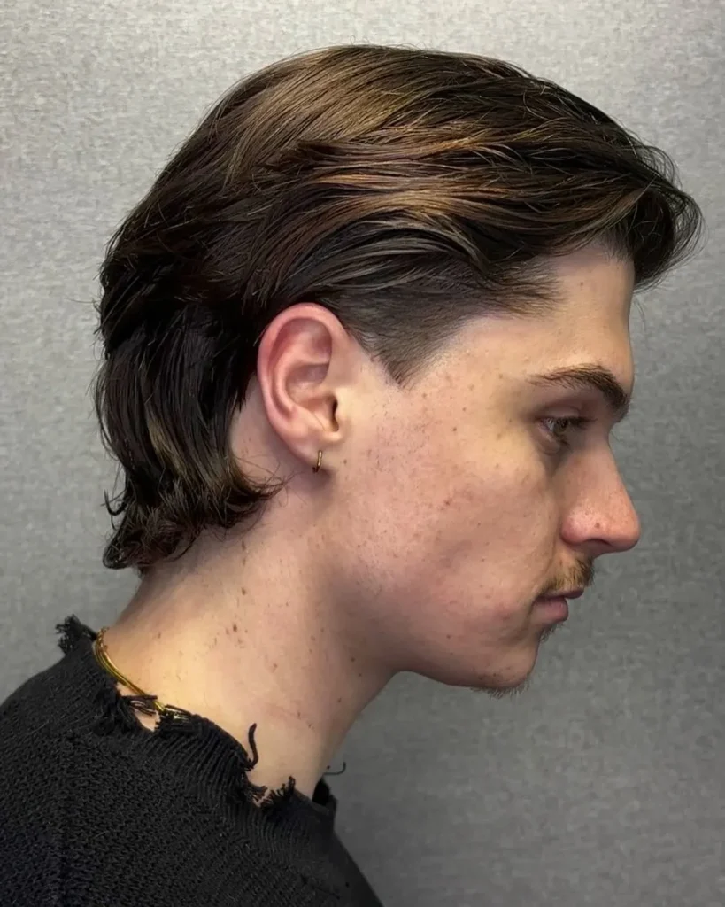 Mullet Fade with Straight Hair